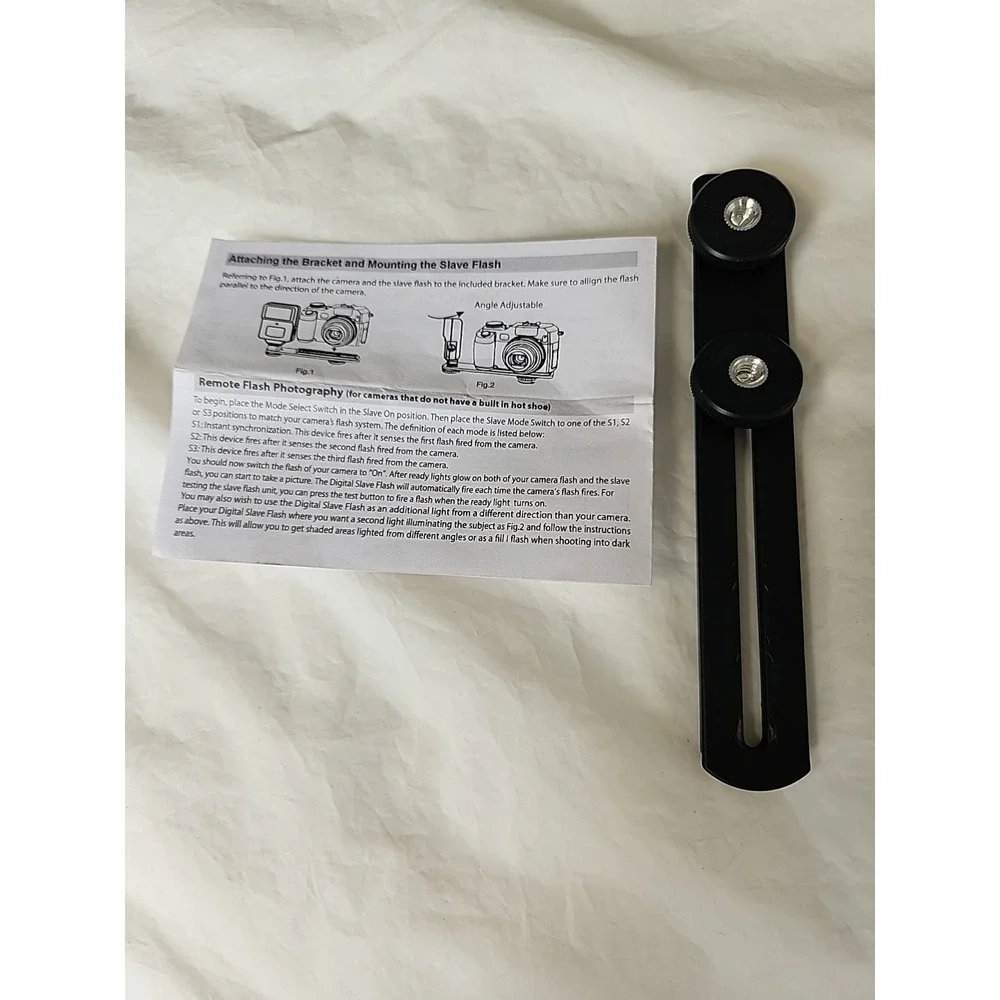 VTG Vivitar Light it Up Digital Slave Flash +Hot Shoe Bracket V319AF-NOC In Box